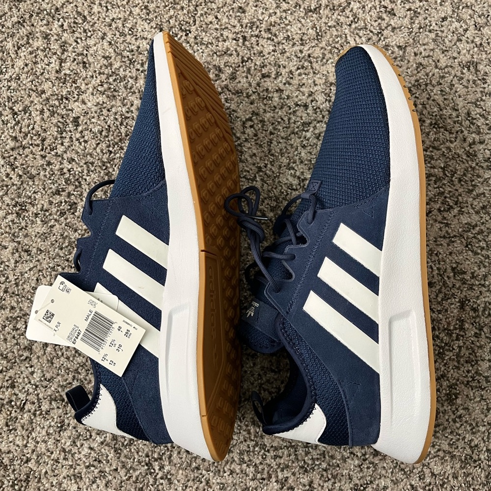 Adidas Originals Blue and White Shoes, US Size 13